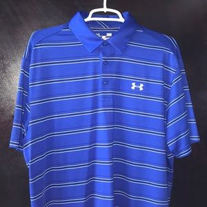 Under Armour Blue Stripped Polo